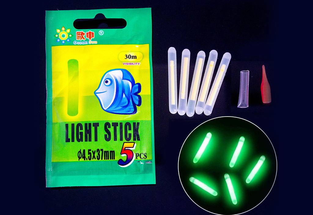 Chemical Glow Stick - Green 4.5mm x 37mm (5pc per pack) - Fishing