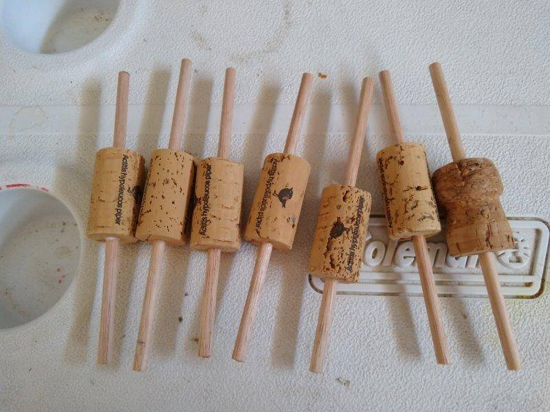 First attempt at homemade cork floats. - How to guides and DIY projects -  Strike & Hook